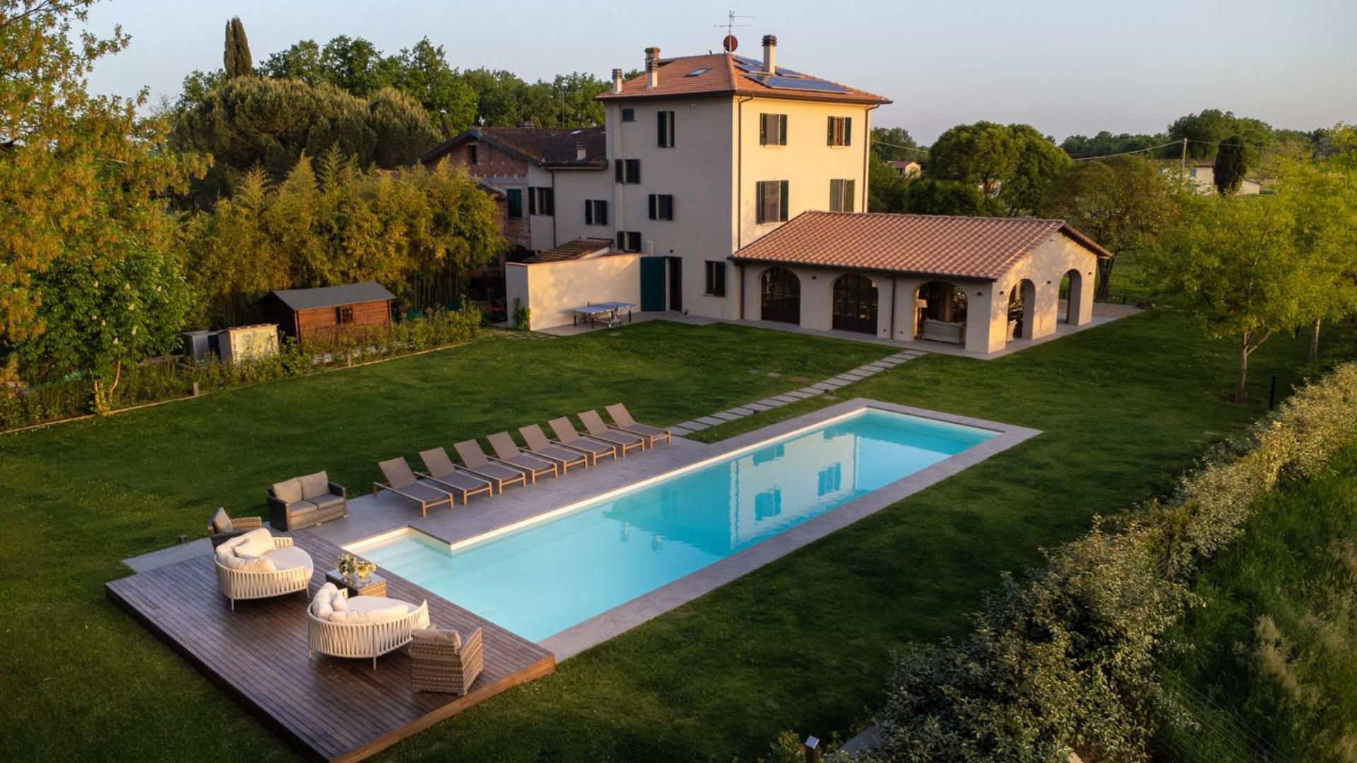 Villa Del Nonno, Luxury Tuscan Farmhouse With Pool Orentano Экстерьер фото